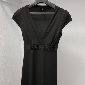 B Wear Black Short Sleeve V Neck Blouse